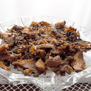 牛挽肉と椎茸の佃煮